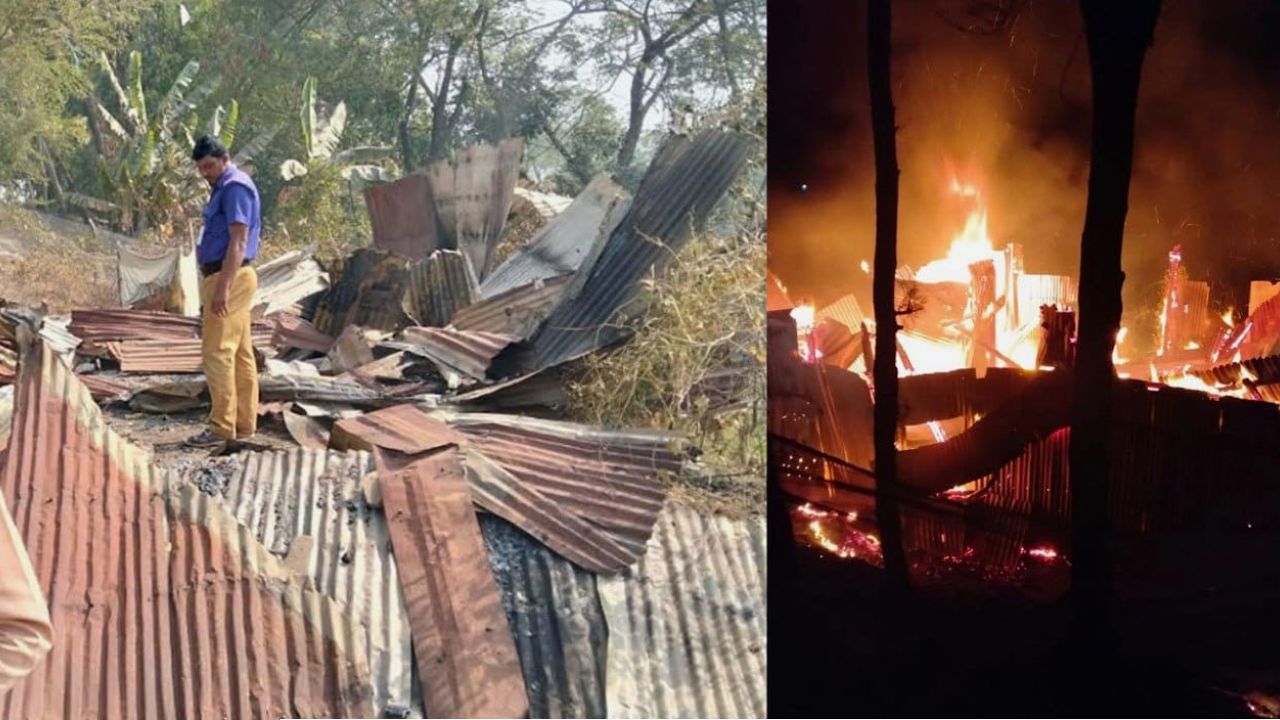 হাতিয়ায় মধ্যরাতে ছাত্রদল নেতার বাড়িতে অগ্নিসংযোগ