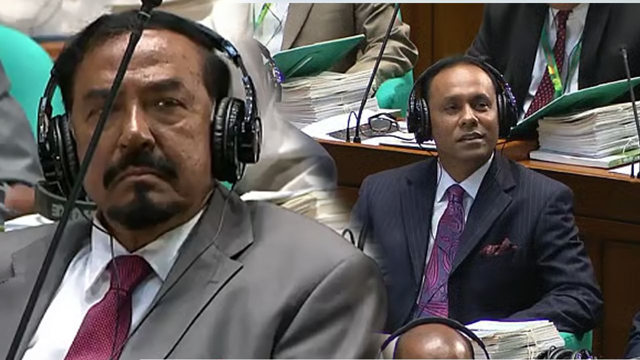 সংসদের স্পিকার হাফিজ উদ্দিন আহমদ ও ডেপুটি স্পিকার কায়সার কামাল