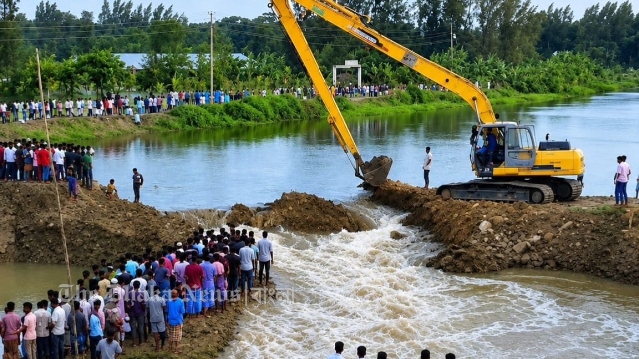 নোয়াখালীর পরিচিত রিকশাওয়ালার বাঁধ অপসারণ