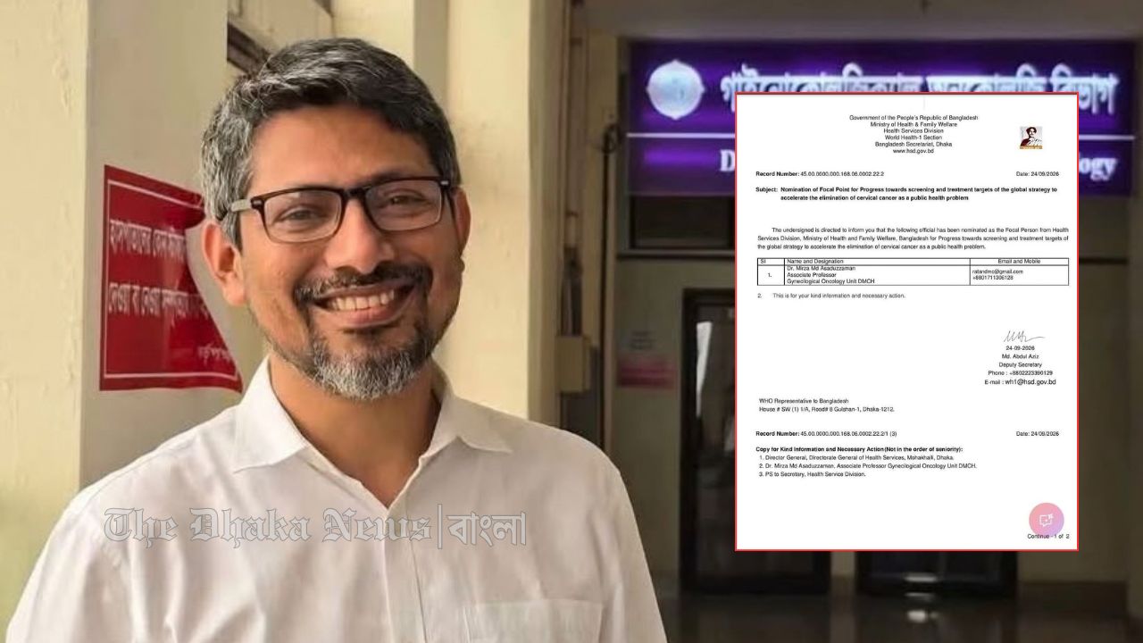 ডাঃ মির্জা মো. আসাদুজ্জামান রতন WHO-এর বাংলাদেশের ফোকাল পার্সন নির্বাচিত